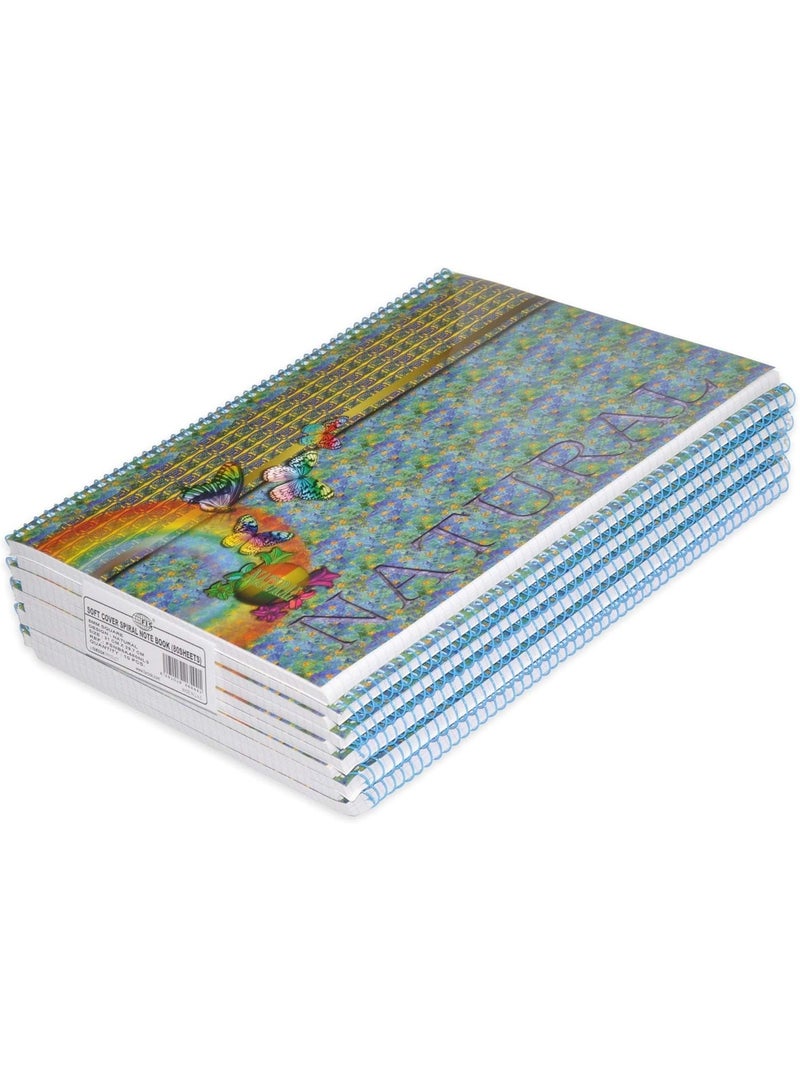 FIS Spiral Notebook Soft Cover A4, 5mm Square, 80-Sheets 10-Piece - FSNB5A480NL3 - Image 1